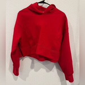 Abercrombie & fitch YPB red pullover cropped hoodie